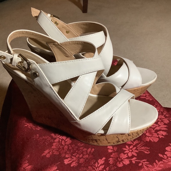 G by Guess Shoes - White leather platforms